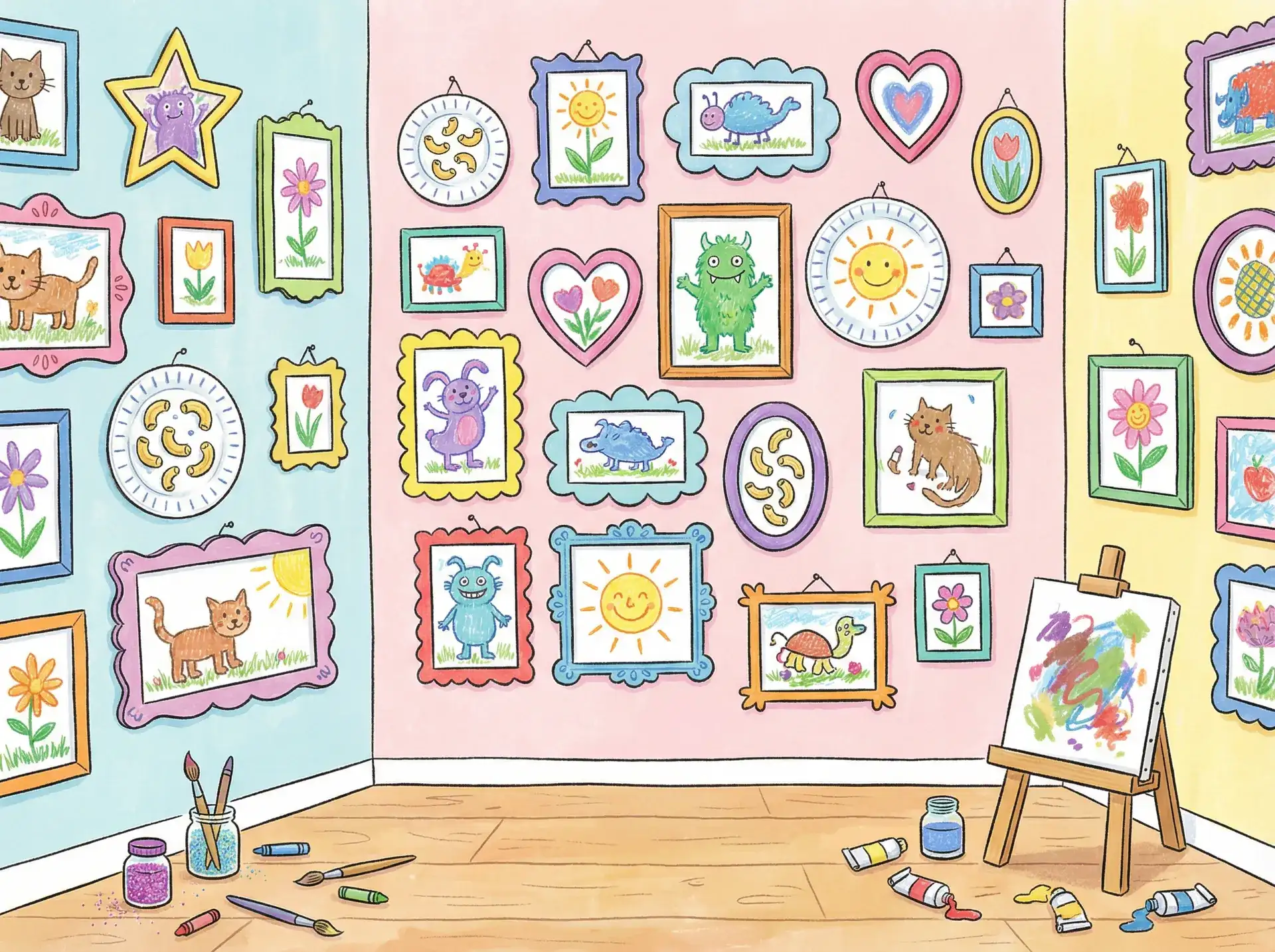 小朋友的彩色画作 - 十大禁用软件大全免费 创意展示